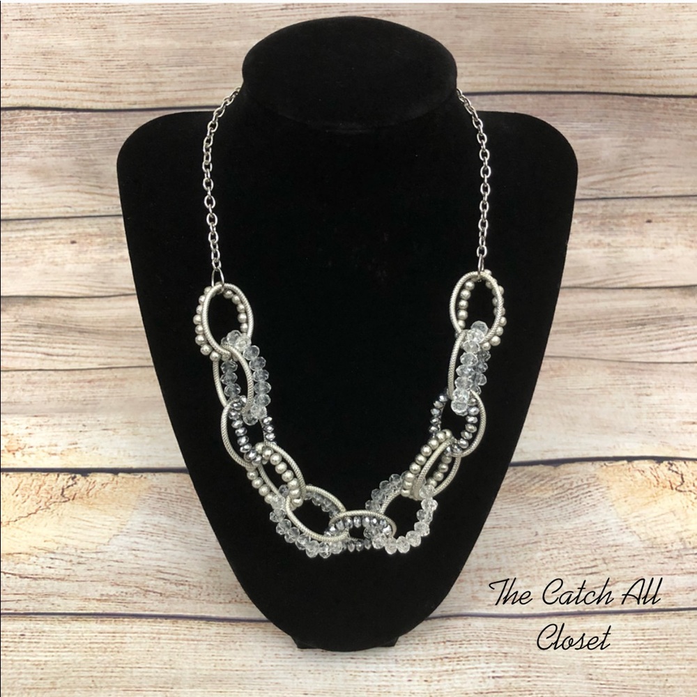 New York & Co. chunky Beaded Necklace 3O.5” long